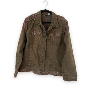 Diane Gilman Fringe Jean Jacket